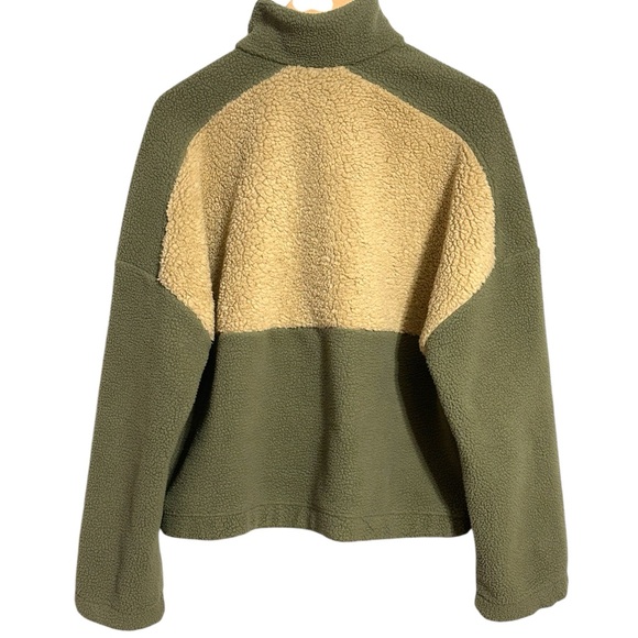 COLUMBIA Lodge Sherpa Relaxed Fit Stone Green Beach Sweatshirt Pullover Top - Picture 8 of 15